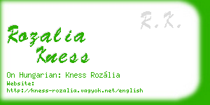 rozalia kness business card